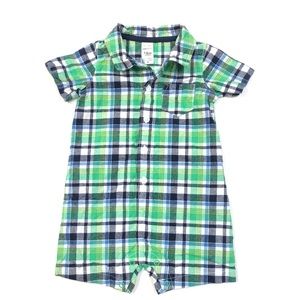 🧸5/$20 Carter’s plaid collared button from romper